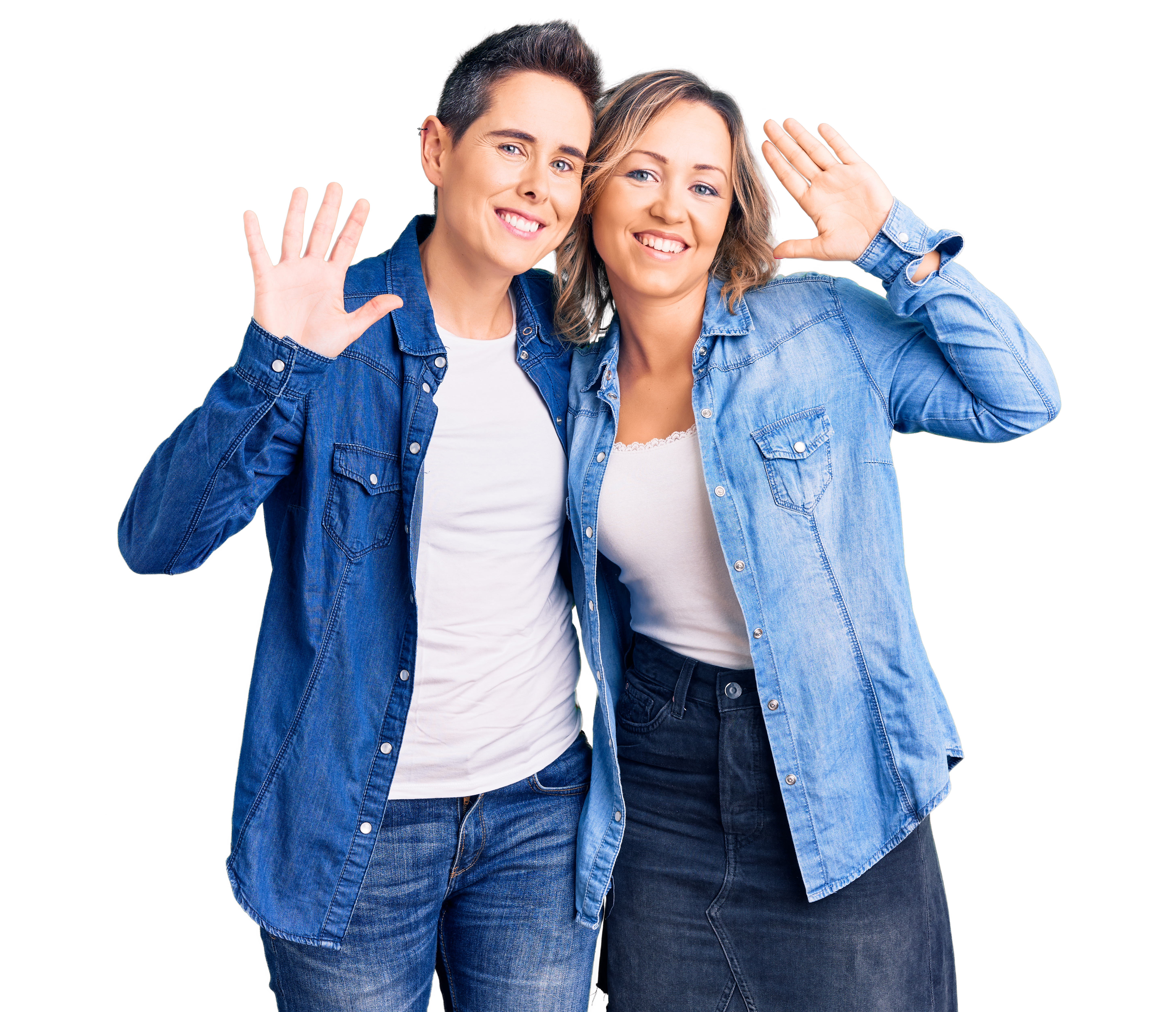 Image of two happy customers